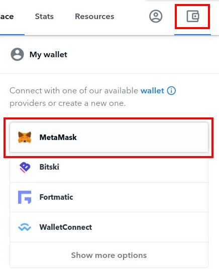 Connecting MetaMask to OpenSea