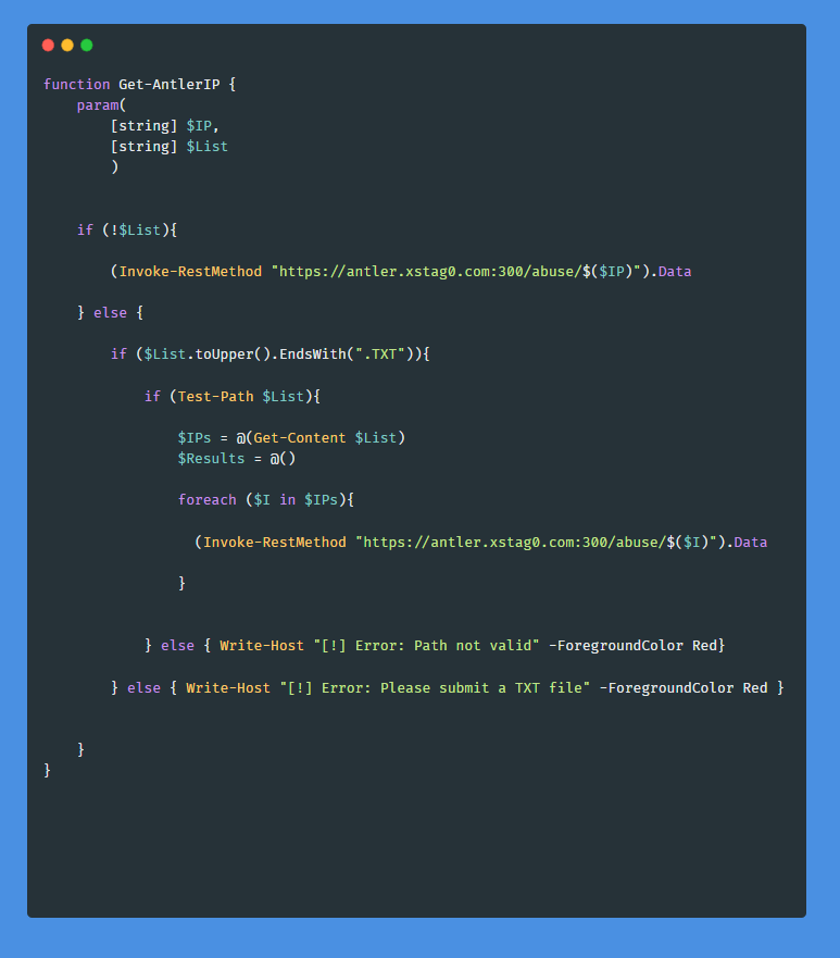 Querying multiple IPs example