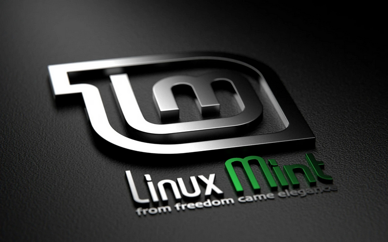 Linux Mint desktop environment on a laptop