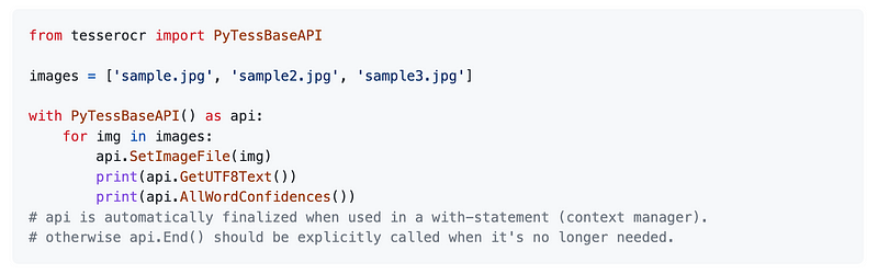 Optical Character Recognition with Tesserocr