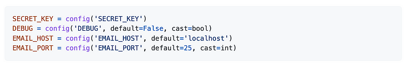 Configuration management with Python-Decouple