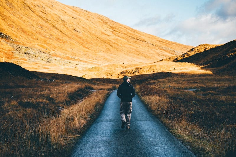 A peaceful nature walk to enhance mental health