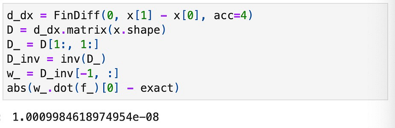 Higher order accuracy example