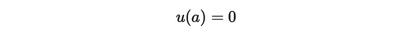 Boundary condition for the differential equation