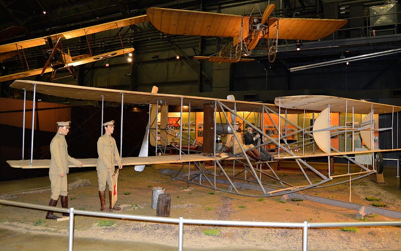 The Wright Flyer, a landmark in aviation history