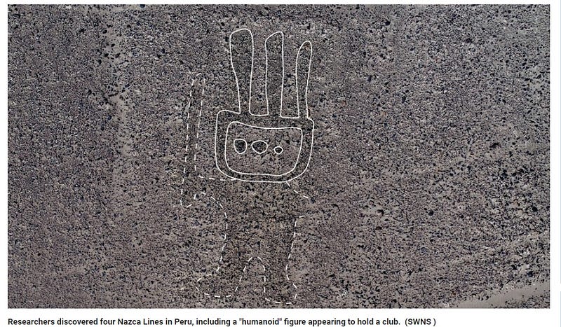 Nazca Line resembling an astronaut