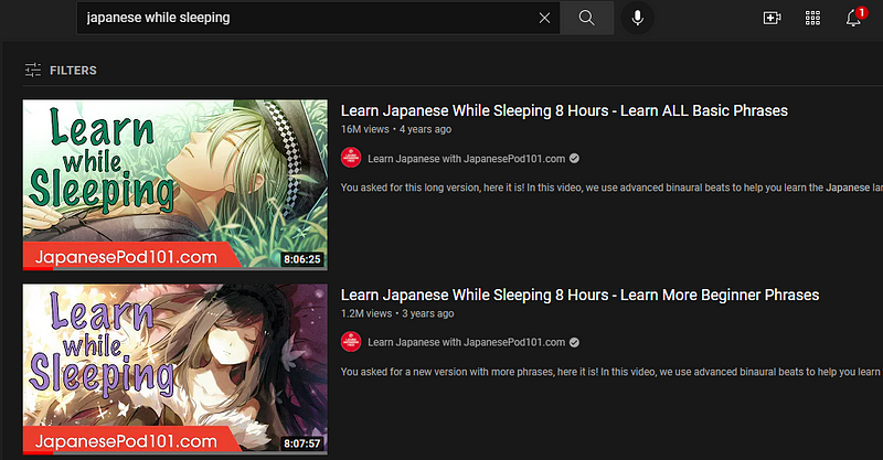 JapanesePod101 Learn Japanese While Sleeping Videos