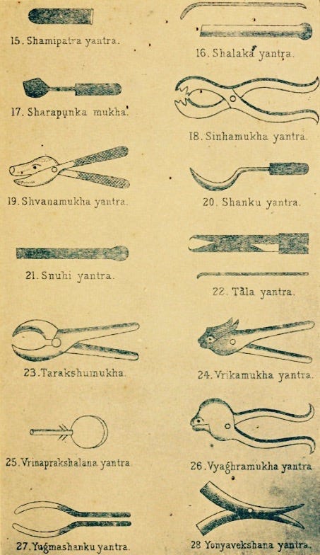 Ancient Surgical Instruments Described by Susruta