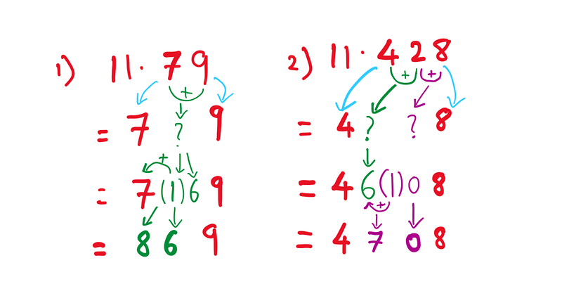 Example of carrying over in multiplication