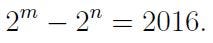 Equation involving m and n