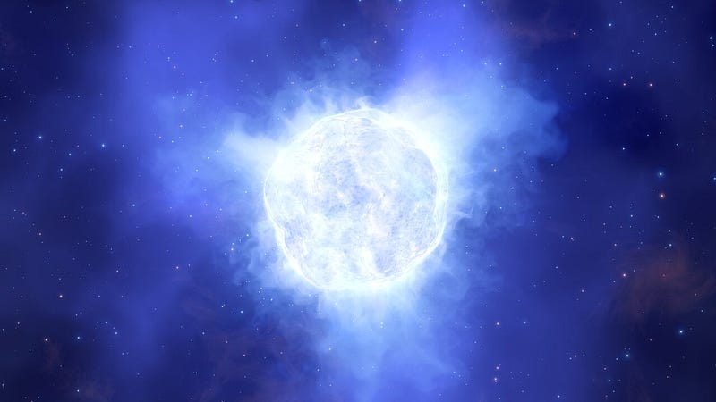 Artist's concept of the disappearing star