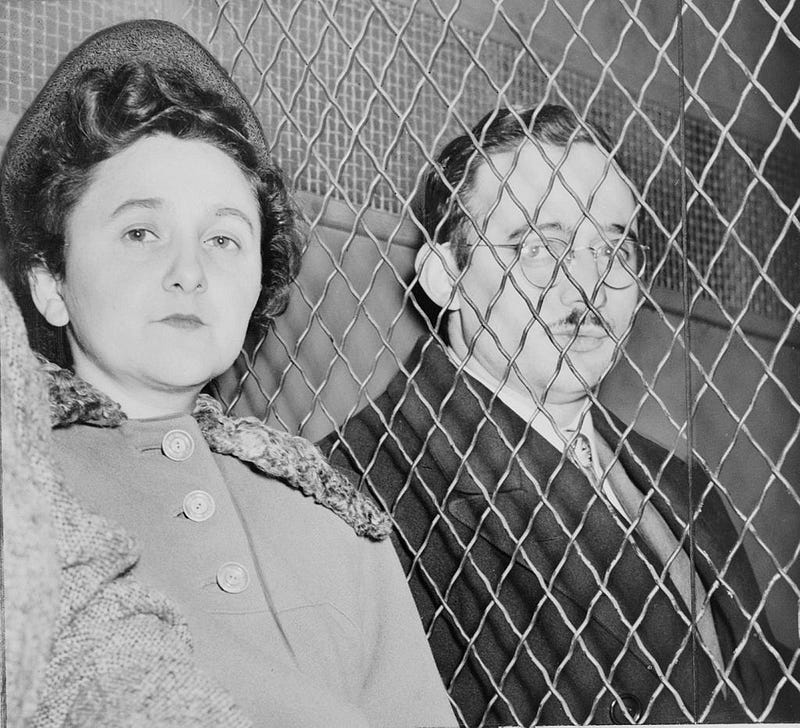 Julius and Ethel Rosenberg, iconic spies of the era