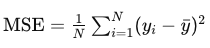 Formula representation of Mean Square Error