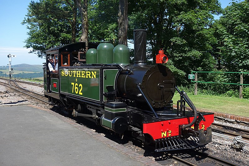 Replica Baldwin locomotive Lyn at Woody Bay station