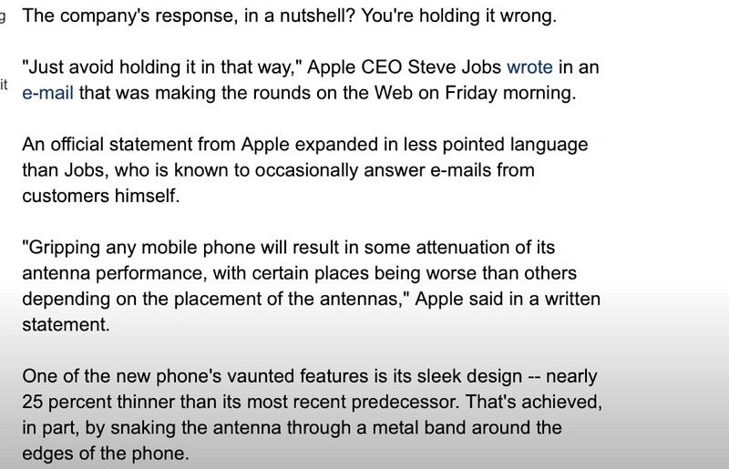 Apple’s Dismissive Responses