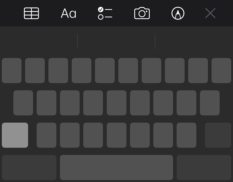 Text selection on iPhone keyboard