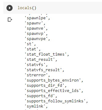 Locals function example