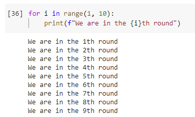 Range function example