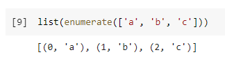 Enumerate function output