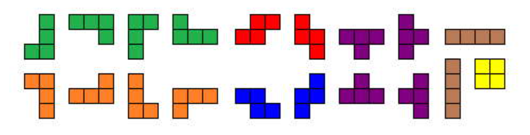 Examples of polyomino shapes