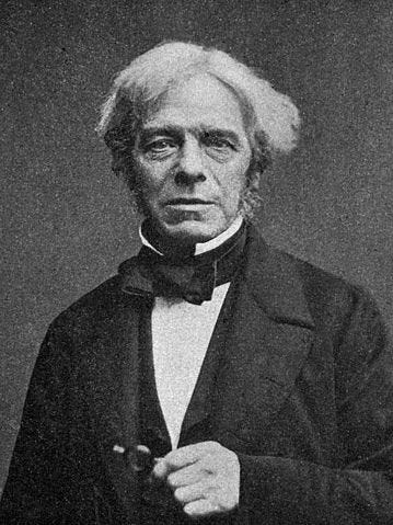 Portrait of Michael Faraday later in his life.