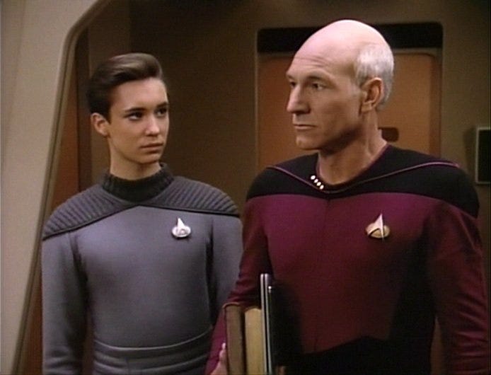 Ensigns Crusher and Harrison in Sickbay