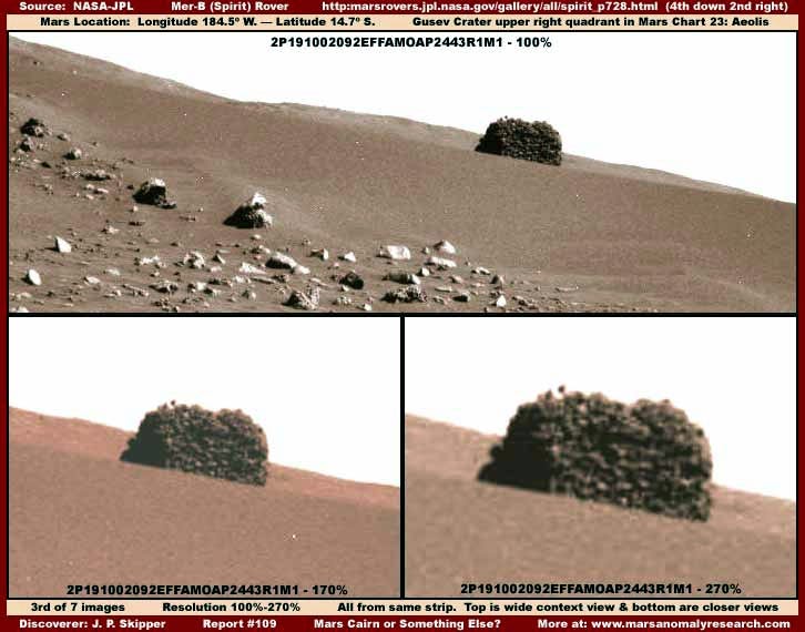 Unusual rock formations on Mars