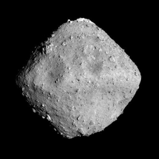 Full view of asteroid Ryugu captured by Hayabusa2