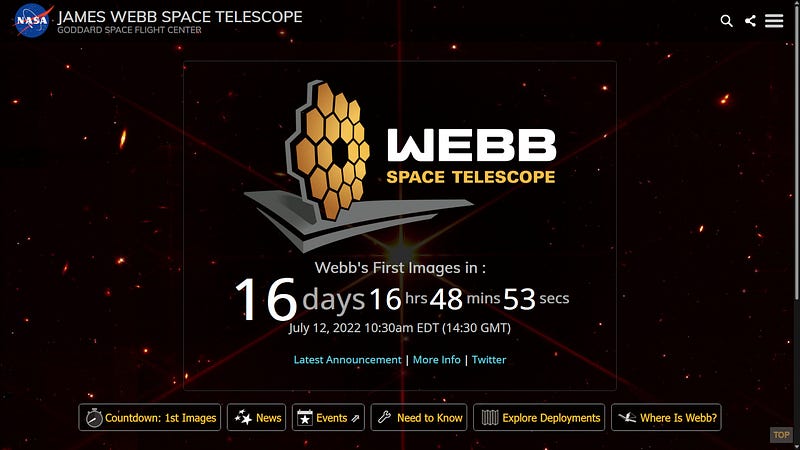 Anticipation of first images from JWST