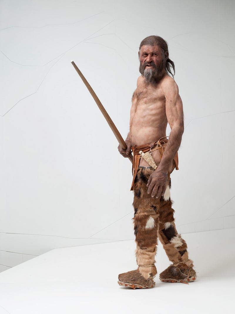 Ötzi the Iceman reconstruction by Alfons & Adrie Kennis