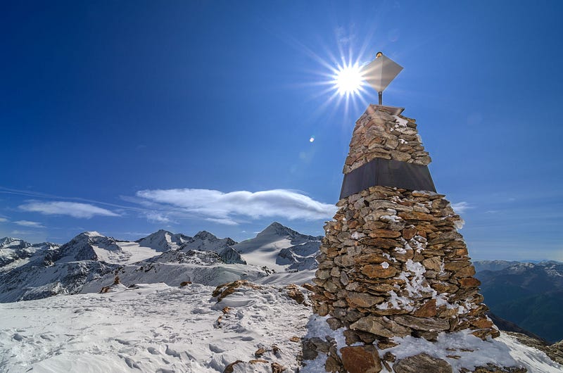 Location of Ötzi's discovery in the Alps