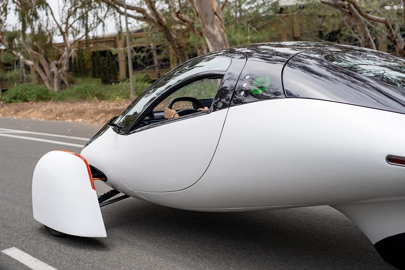 Aptera's sleek aerodynamic design