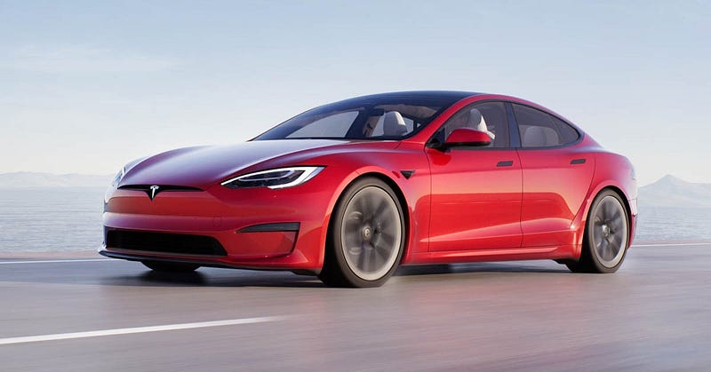 Tesla Model S (2021) showcasing traditional EV design