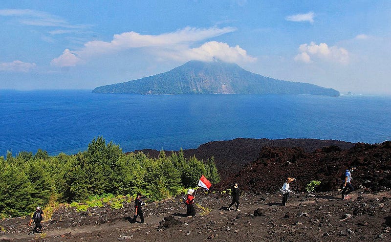 Map showing Krakatoa's location