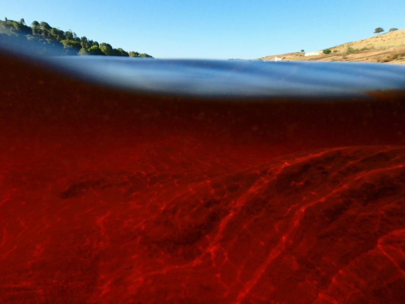 Rio Tinto, famous for its vibrant red color