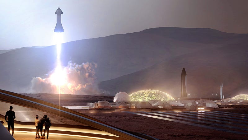 SpaceX Mars Base concept Art