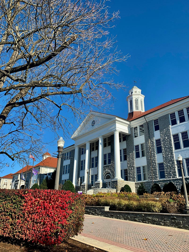 University building on my first day