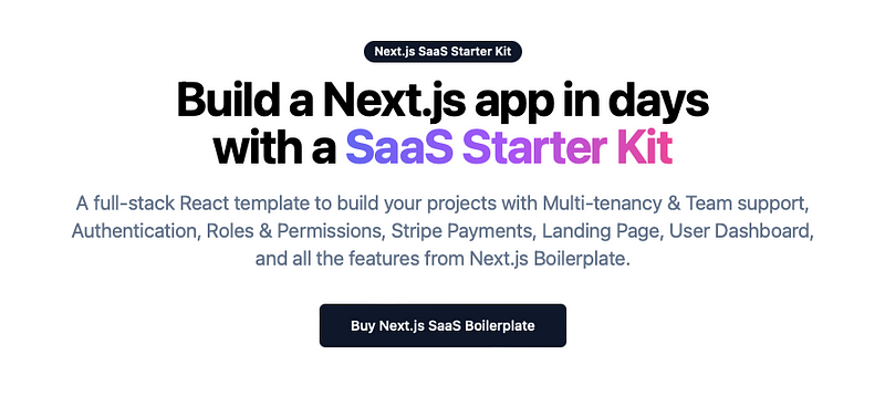 Next.js SaaS Boilerplate