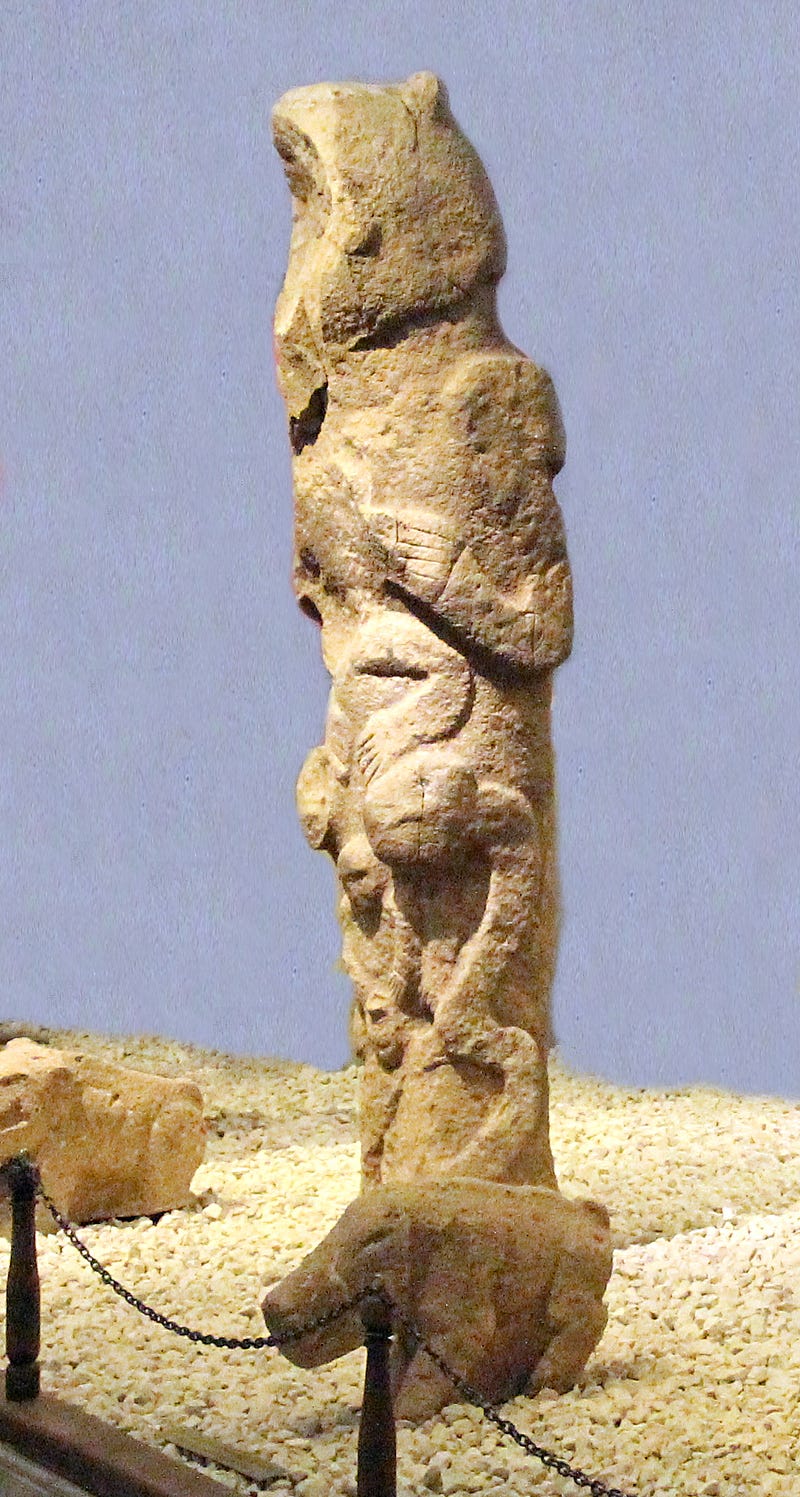 Totem pole at Göbekli Tepe indicating shamanic influence.