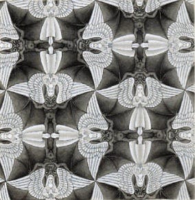 Angels and devils by M.C. Escher